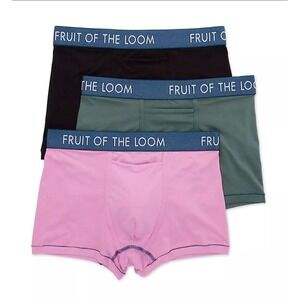 3 Pk Men's 3XL Fruit of the Loom Trunks Getaway Collection 3"‎ Inseam
